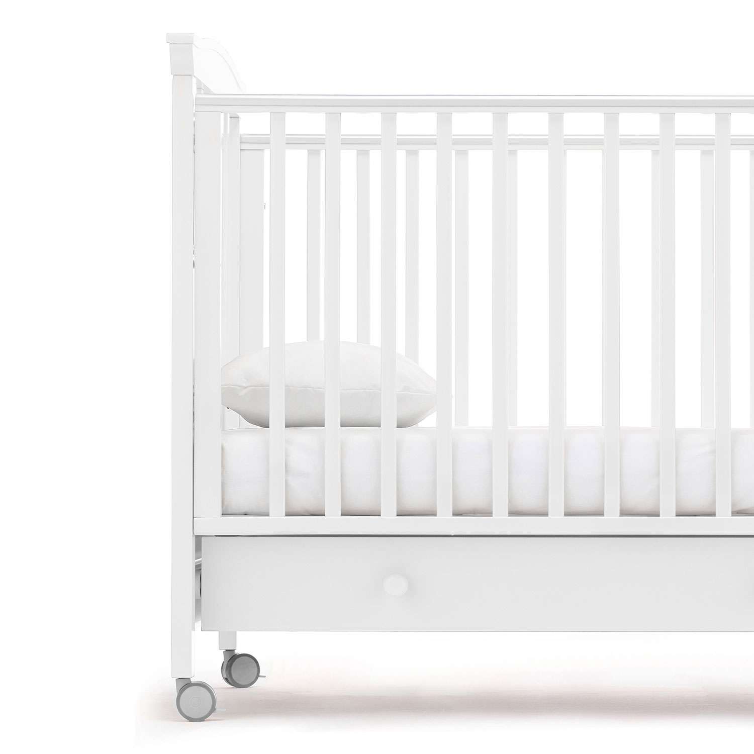 Детская кроватка Nuovita прямоугольная, без маятника (белый) - фото 14