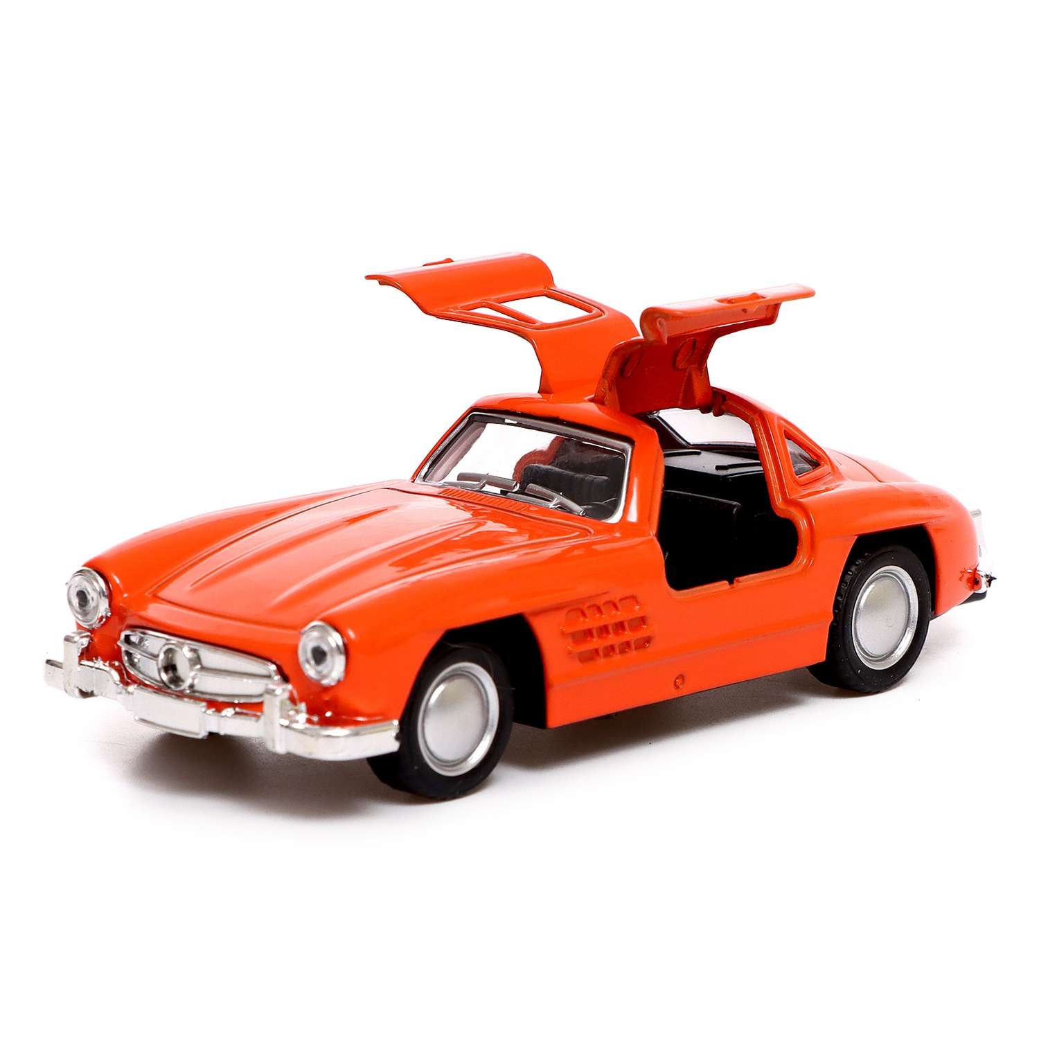 Машина Автоград металлическая «Люксовая» инерционная открываются двери 1:32 цвет оранжевый 7650765 - фото 4