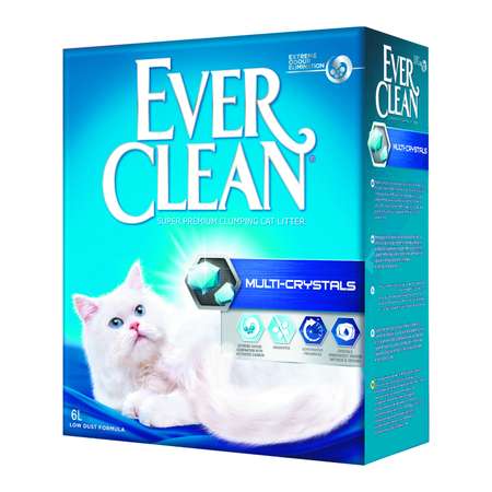 Наполнитель для кошек EVER CLEAN Multi Crystals с мультикристаллами комкующийся 6л