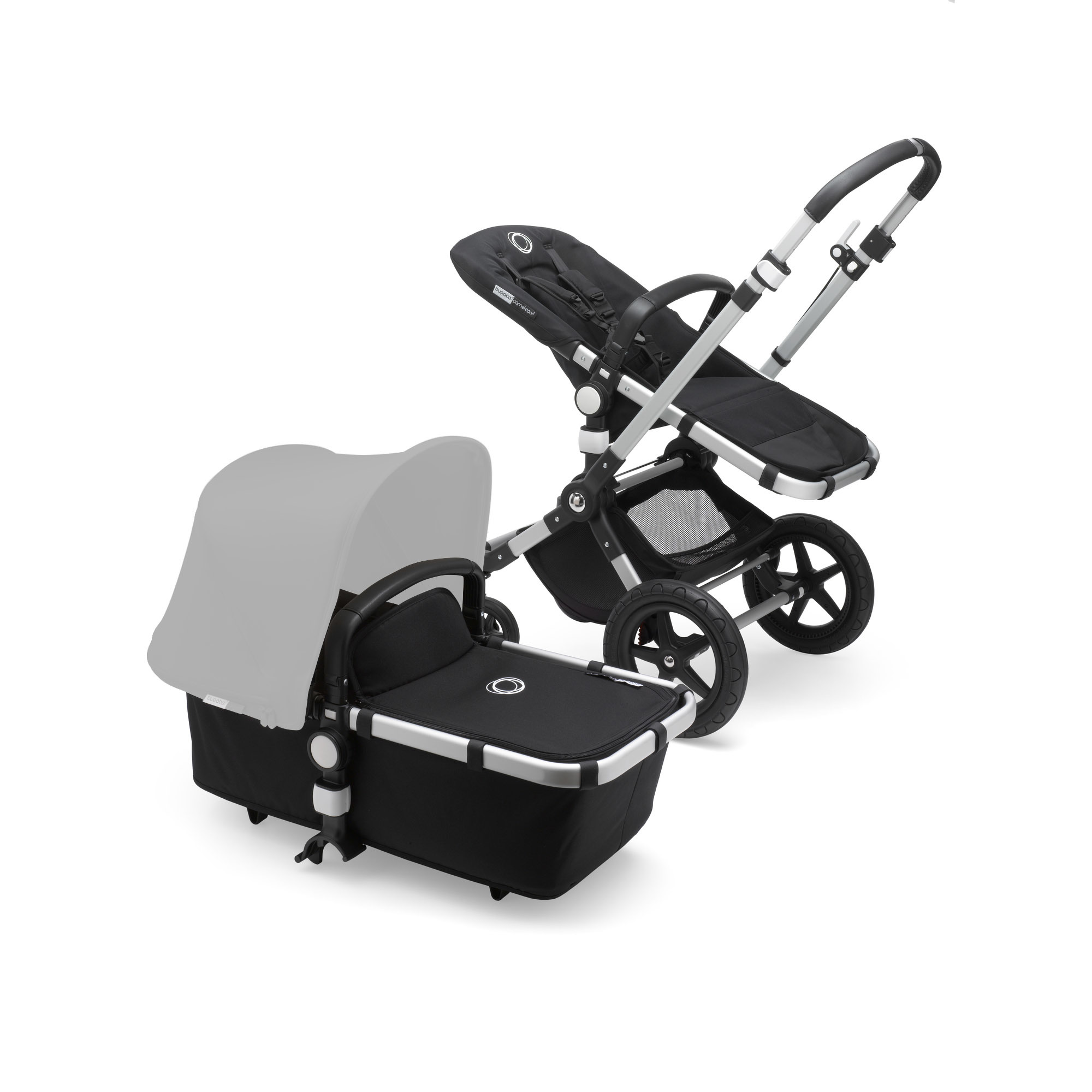 Коляска 2в1 Bugaboo Cameleon3 Plus base Aluminum/Black 239155ZW01 - фото 1