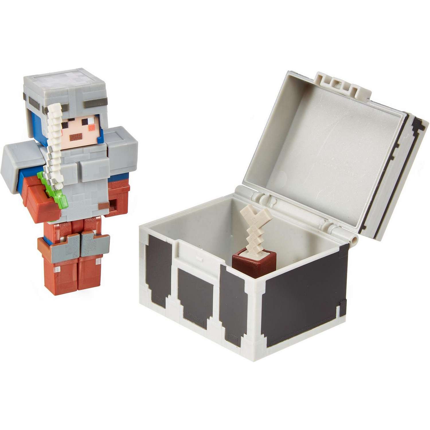 Набор Minecraft Боевой сундук Усиленная кольчужная броня фигурка+аксессуары GTP26 - фото 3