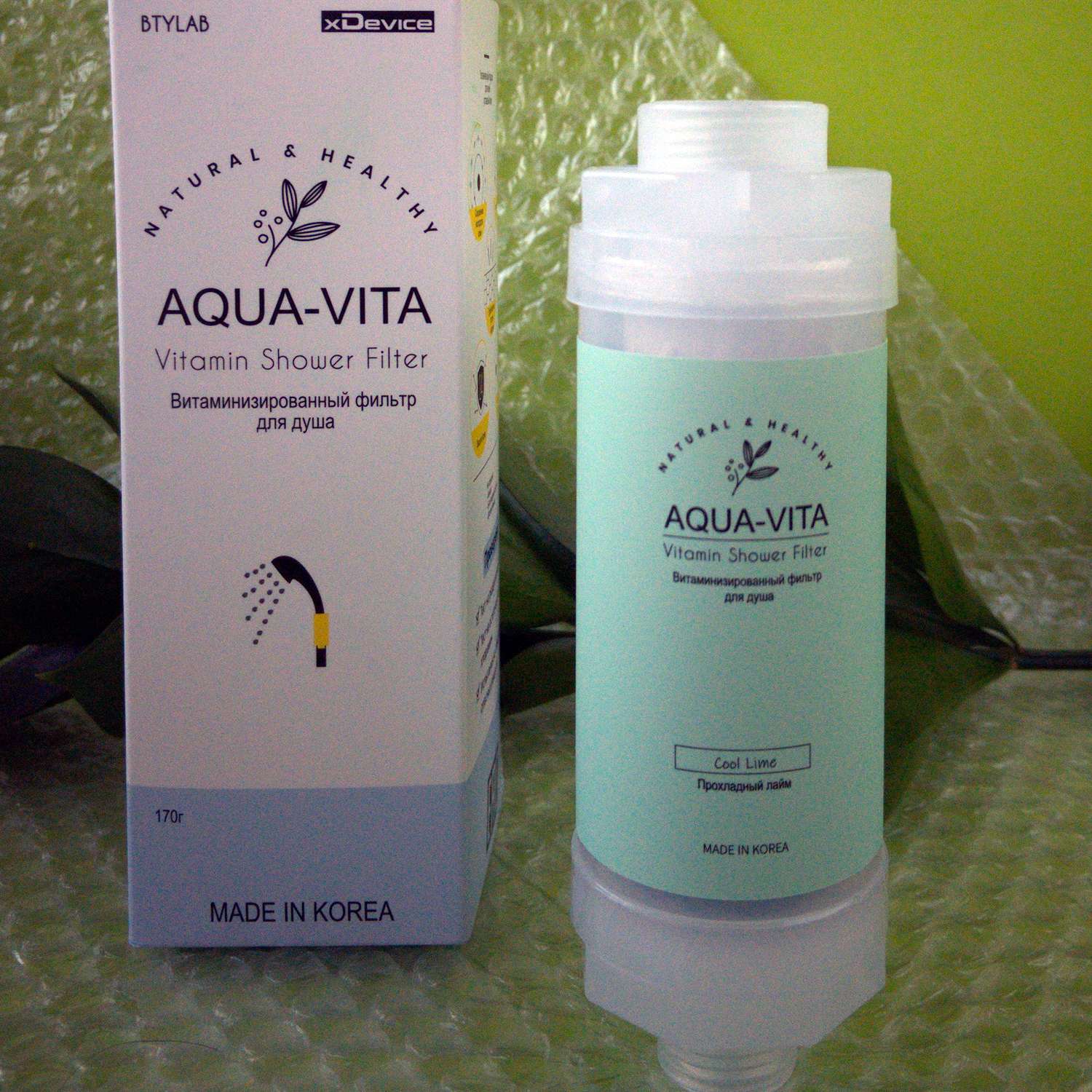 Фильтр для душа Aqua-Vita витаминный и ароматизированный Прохладный Лайм - фото 4