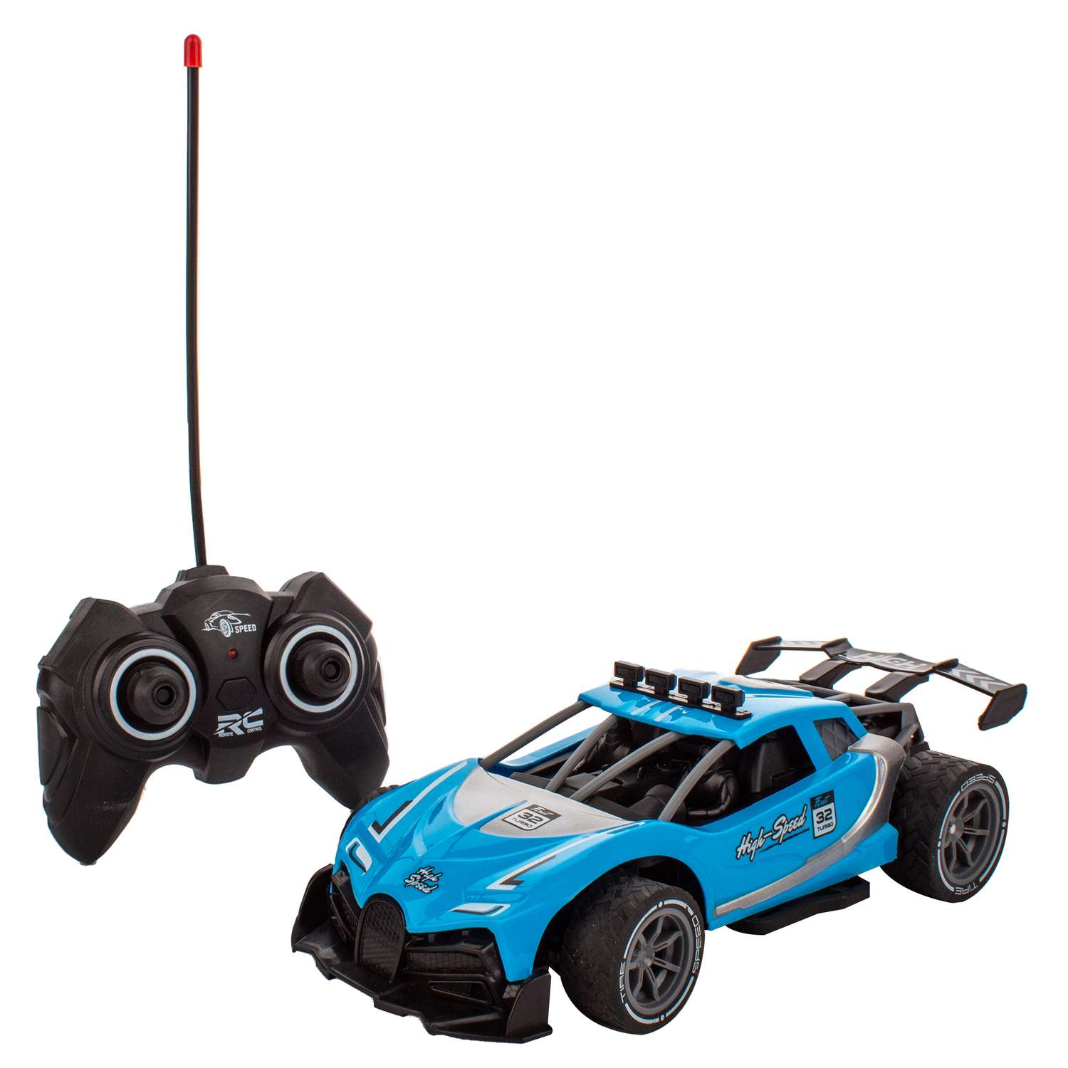Машинка KiddieDrive Sport Racer радиоуправляемая синяя - фото 1