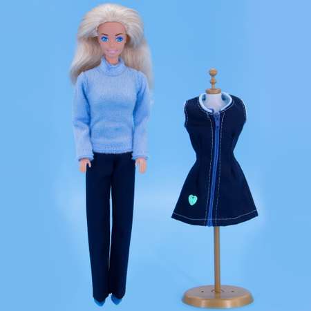 Набор одежды Модница для куклы 29 см 7777 синий-голубой