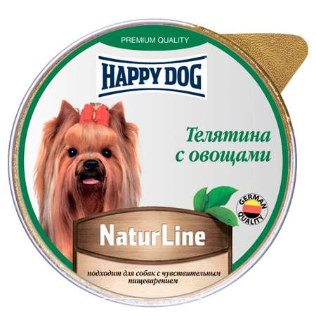 Корм для собак Happy Dog телятина с овощами 125г