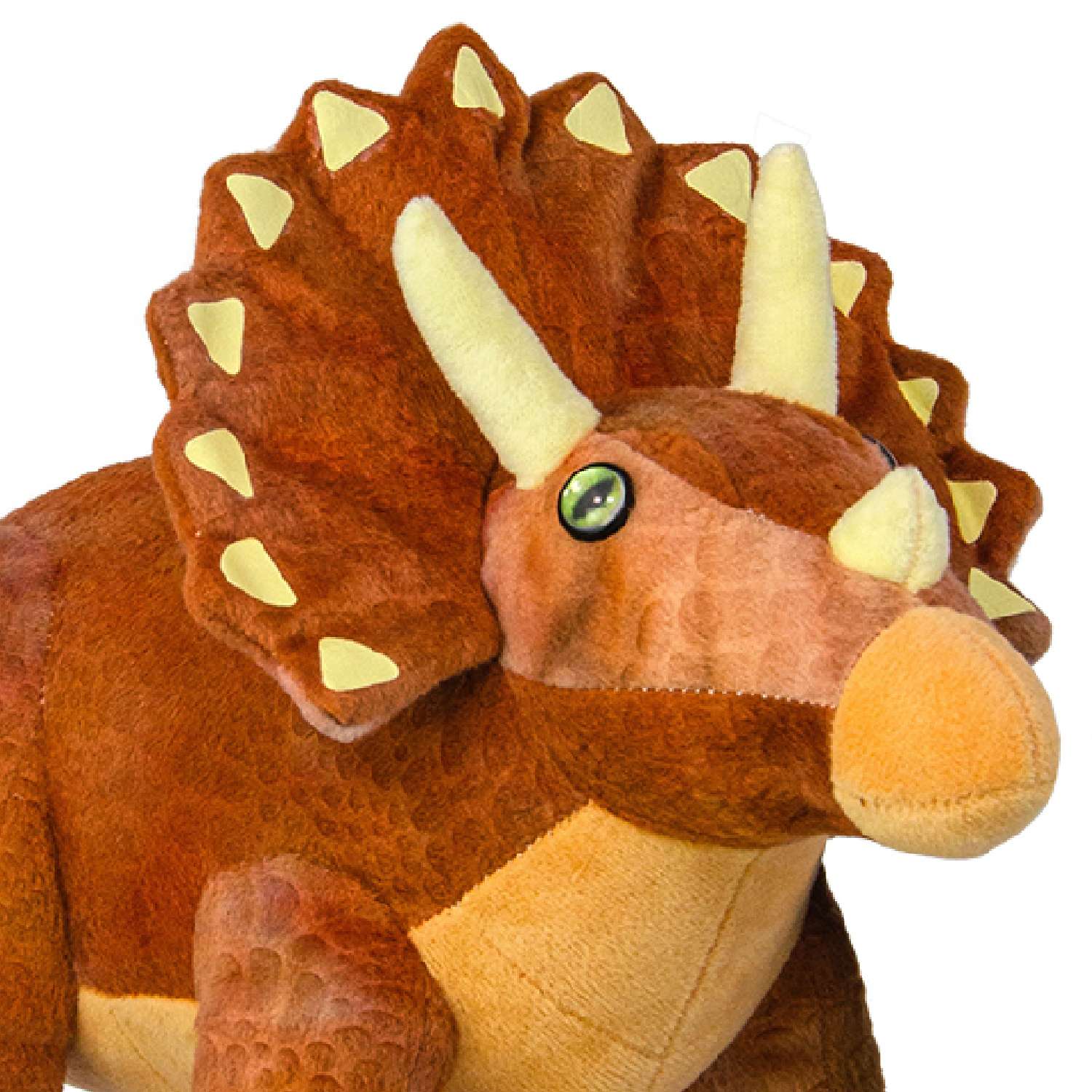 Мягкая игрушка All About Nature Динозавр трицератопс 43 см - фото 3