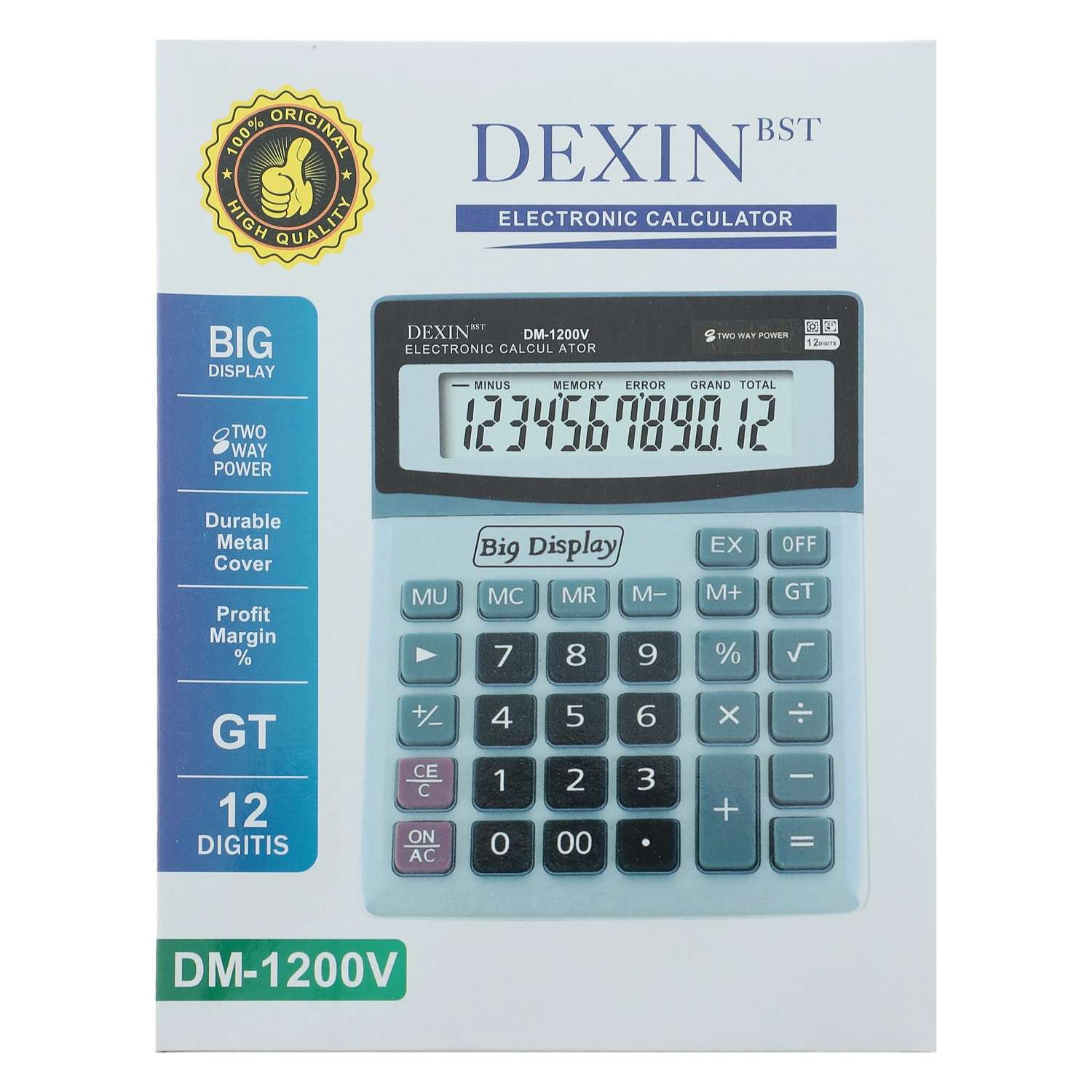 Калькулятор Sima-Land настольный 12 разрядный DM 1200V двойное питание - фото 6
