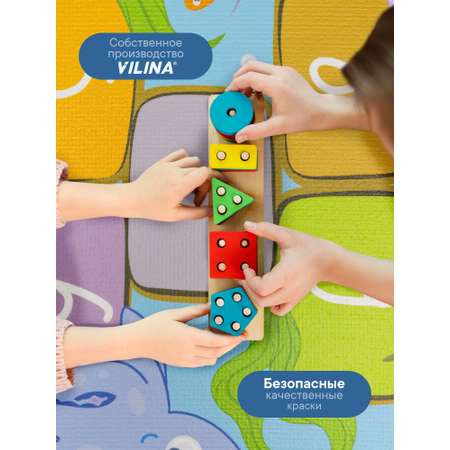 Коврик игровой для детей VILINA Познавайка 80х120см Классики
