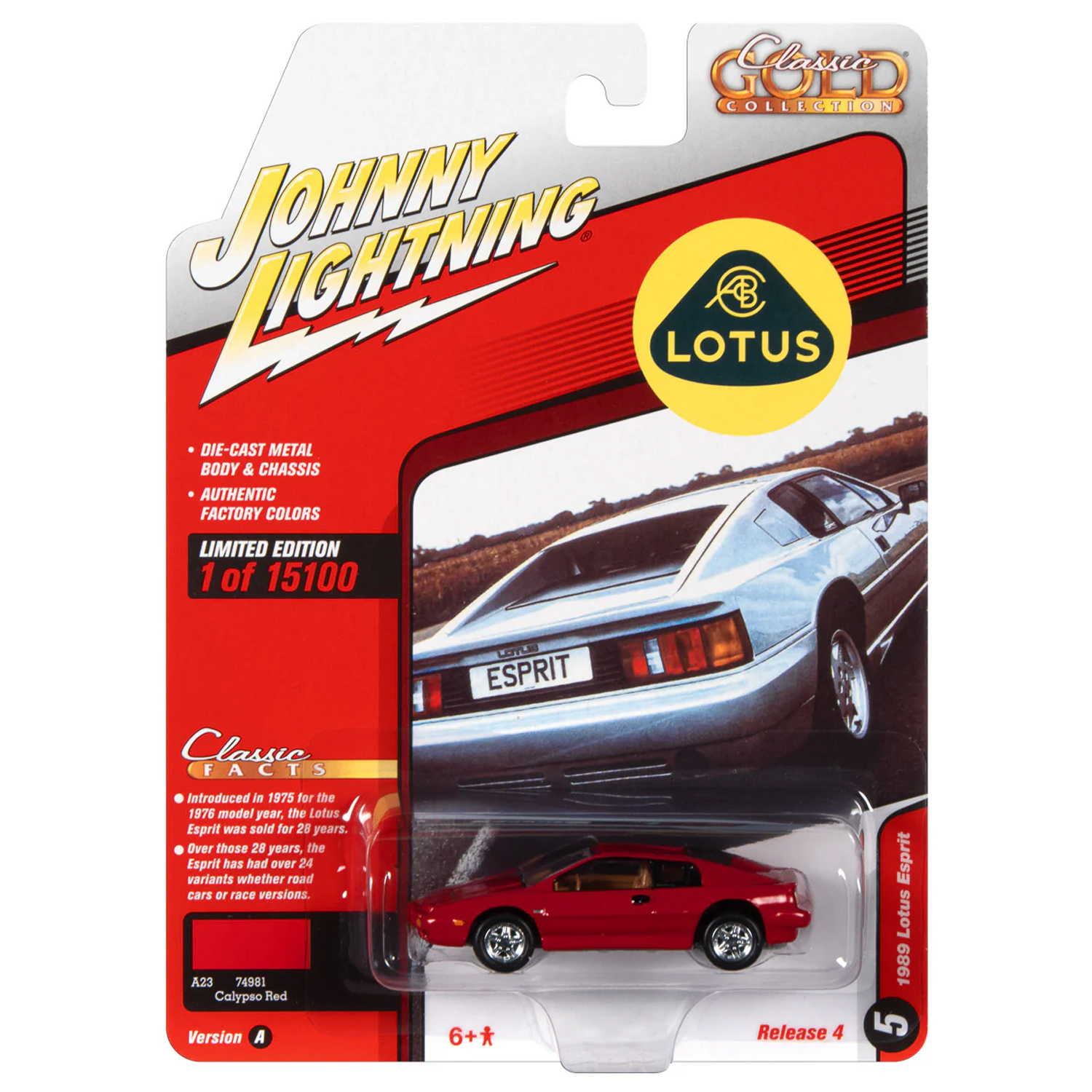 Автомобиль Johnny Lightning 1:64 красный JLCG027A-R4-N5 - фото 4