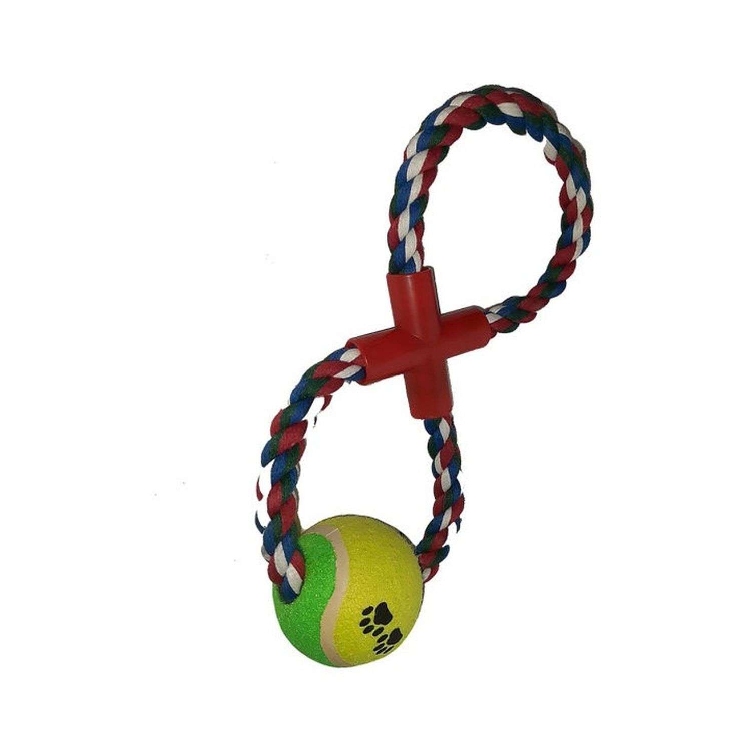 Игрушка для собак Keyprods Канат восьмерка с мячом - фото 1