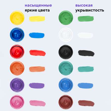 Краски гуашь ПАНДАРОГ 12 цв.