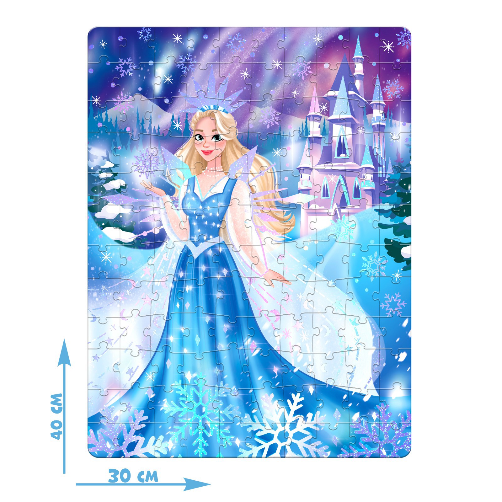 Голографический Puzzle Time пазл «Снежная принцесса» 120 деталей - фото 2