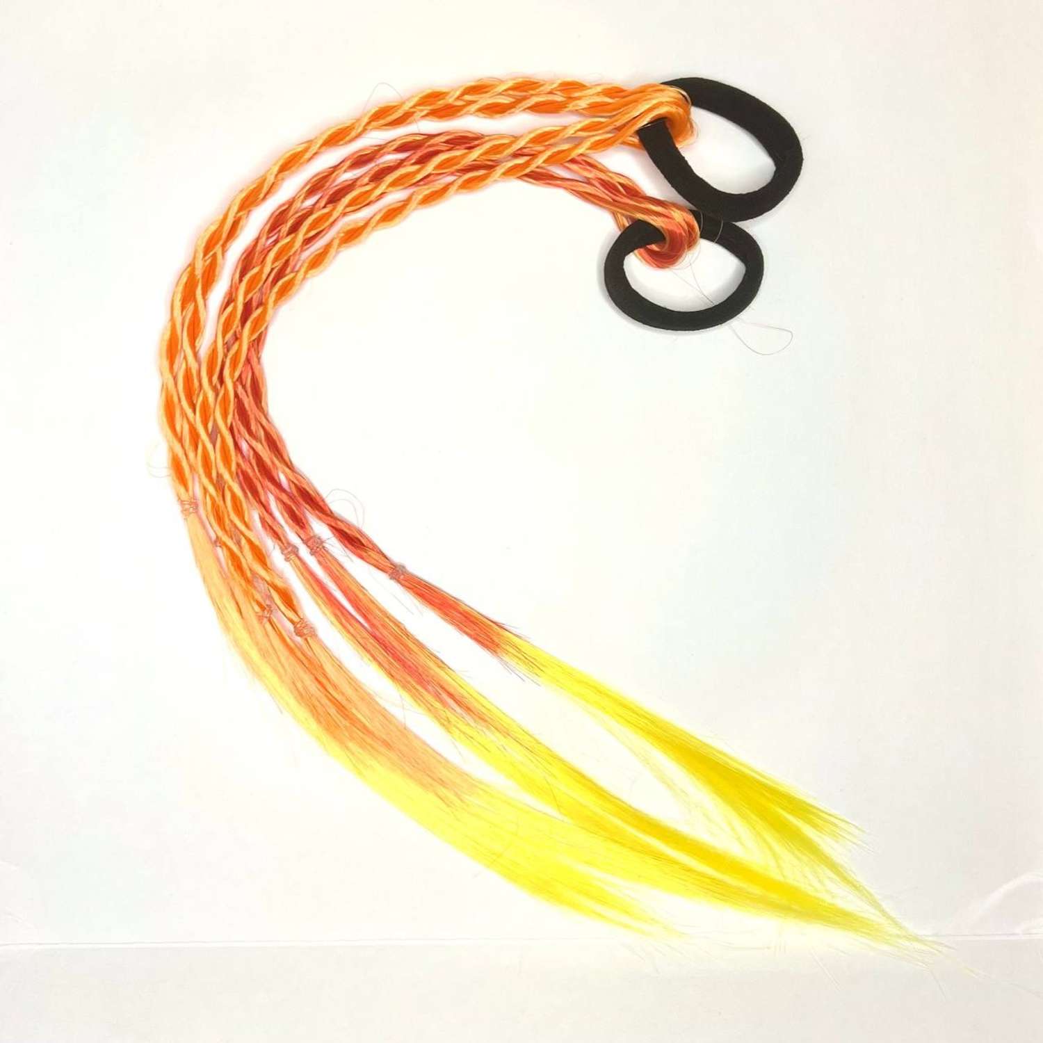 Резинки-пряди BalaToys цветные с косичками из искусственных волос 2 шт - фото 1