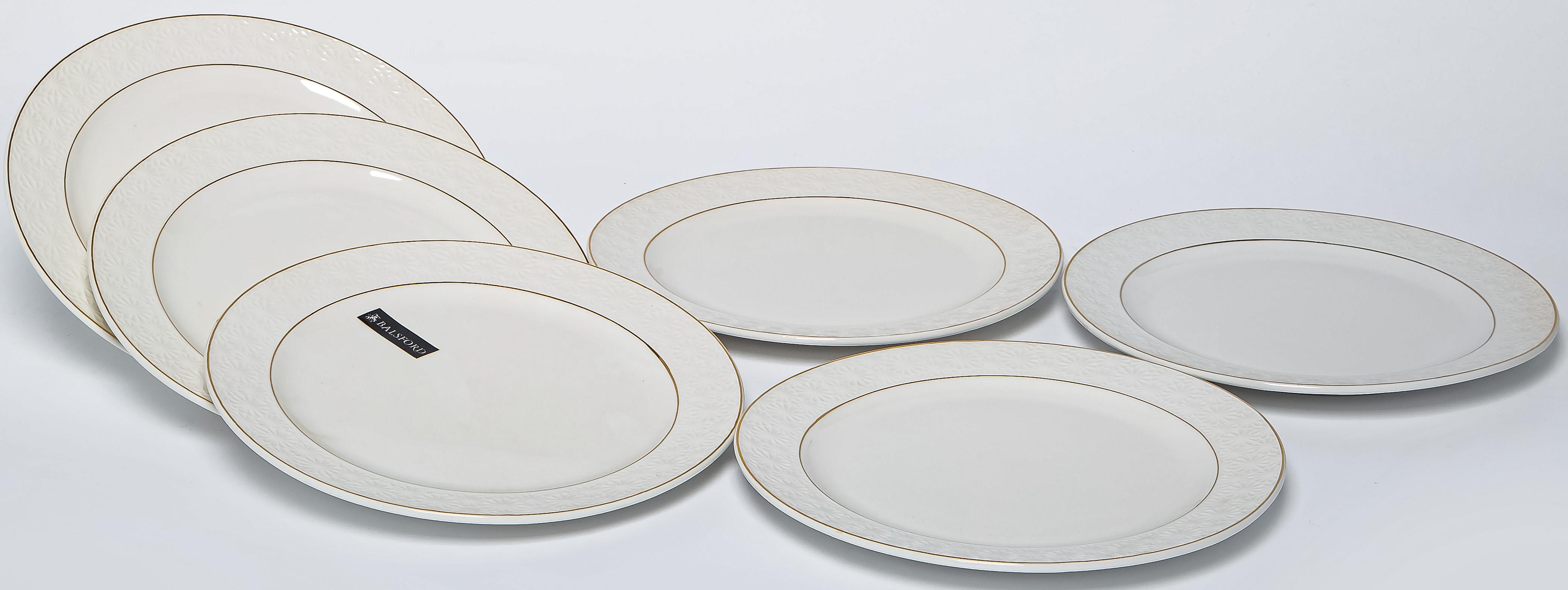 Набор тарелок Balsford мелких 6 шт белый фарфор - фото 3