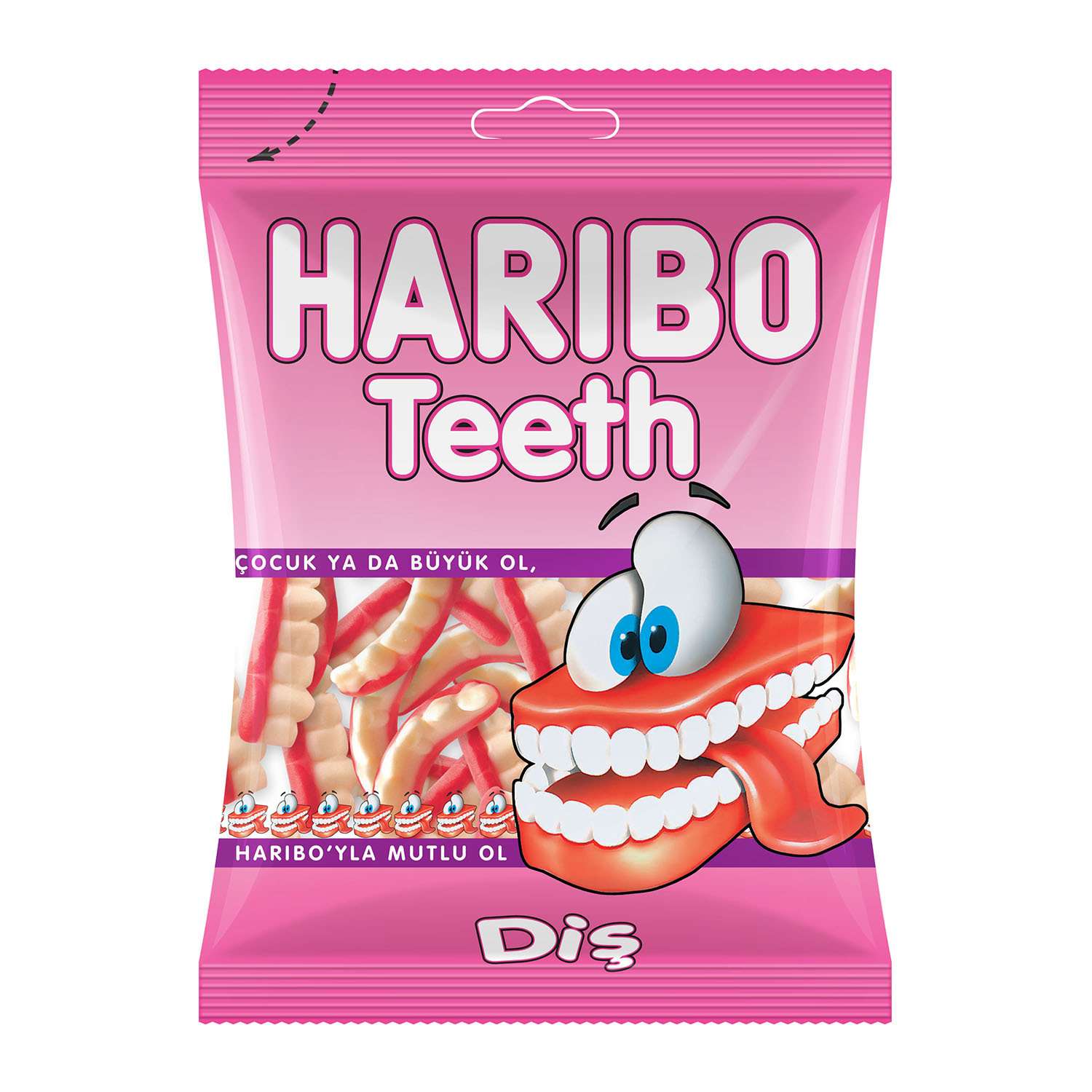 Мармелад жевательный HARIBO Teeth Зубы 80г TR16420 - фото 1
