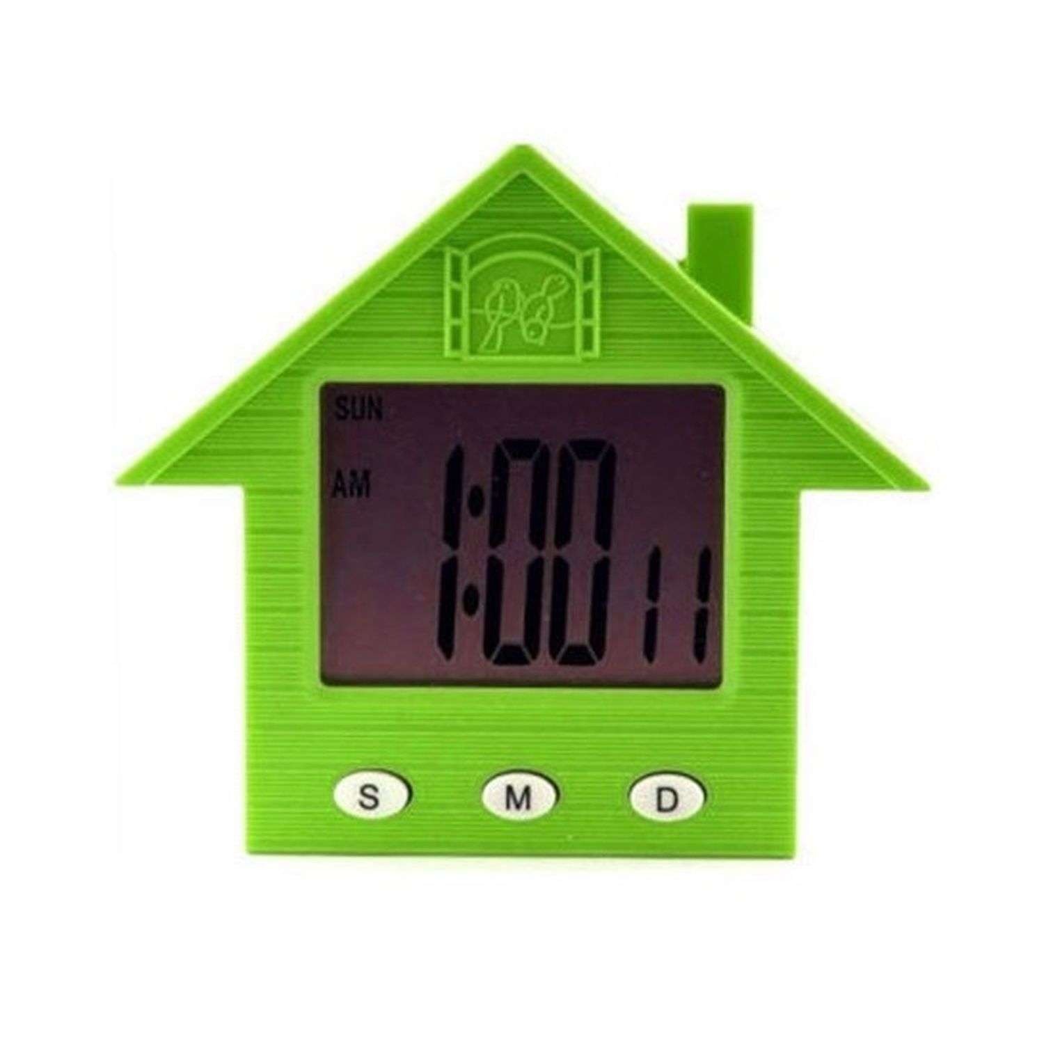 Часы-будильник Uniglodis электронные Домик зеленый - фото 2