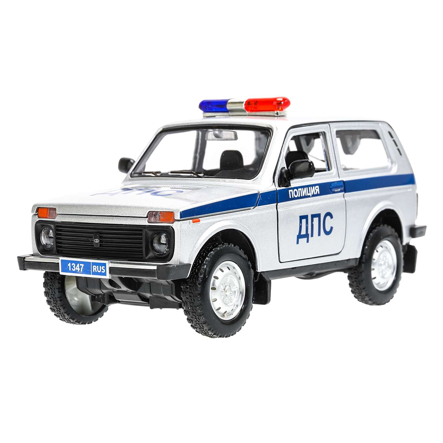 Полицейская машина Технопарк LADA 1:18 белый 380112 - фото 4