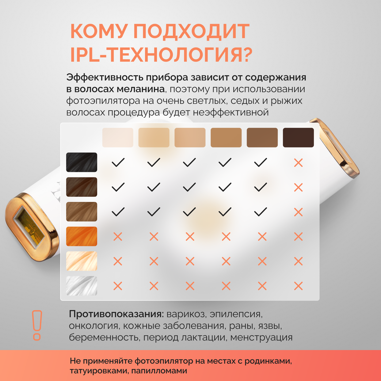 Perfect Skin домашний фотоэпилятор с технологией IPL