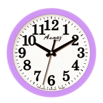 Часы настенные АлмазНН круглые фиолетовые 28.5 см