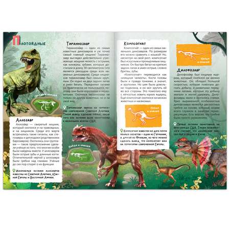 Книга с наклейками Буква-ленд «В мире динозавров» 16 стр.