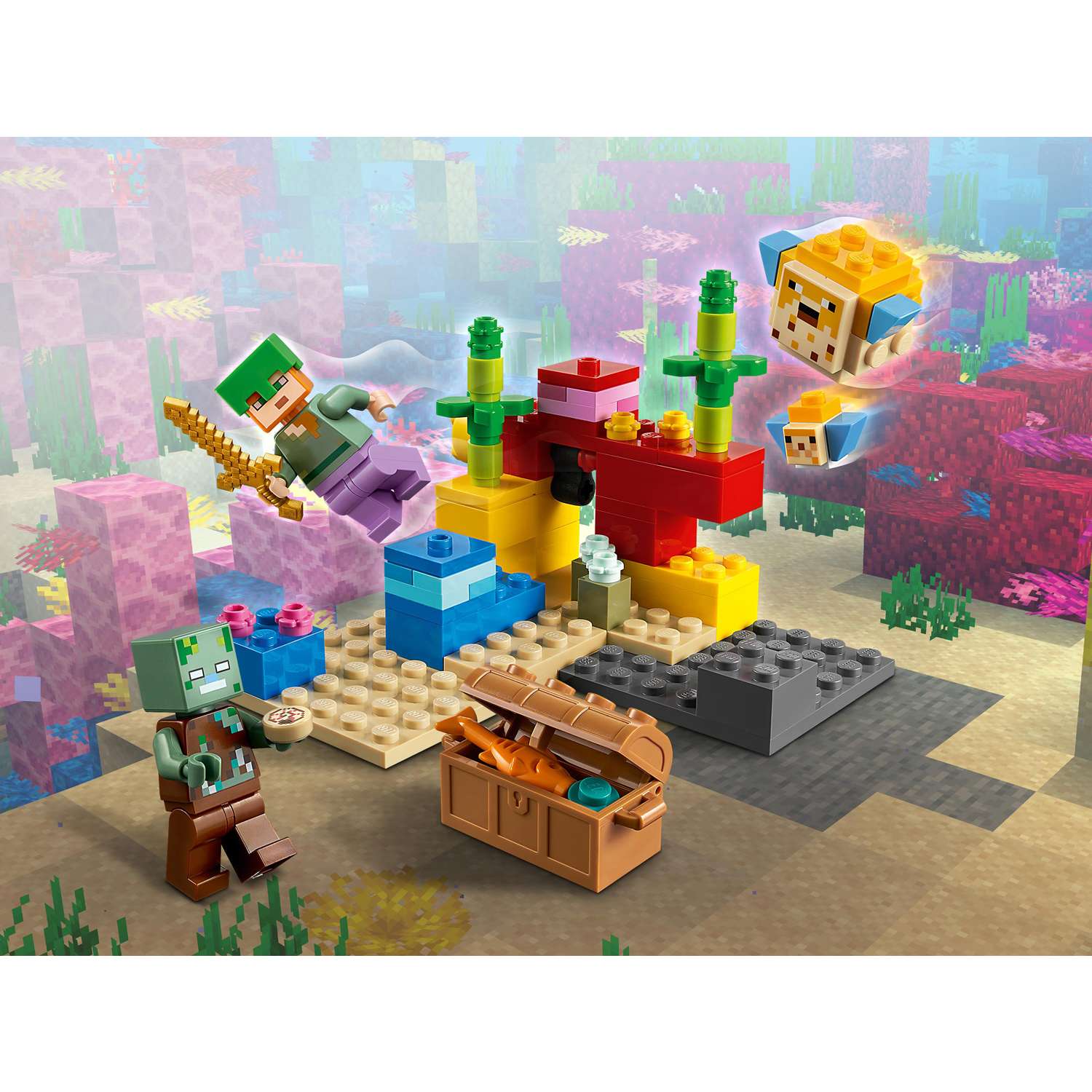 Конструктор LEGO Minecraft Коралловый риф 21164 - фото 16