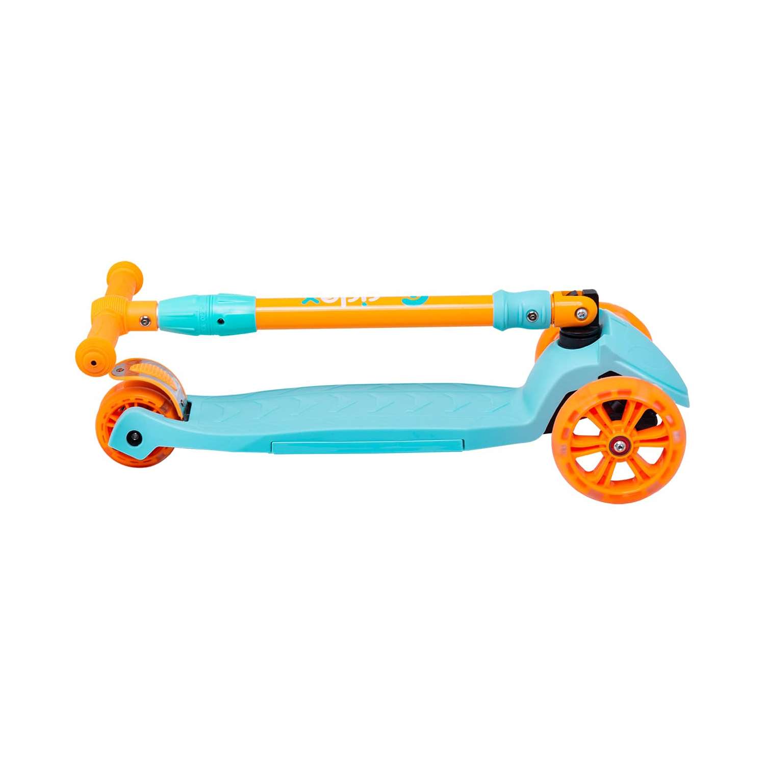 Самокат RIDEX трехколесный 3 wheels scooter Bunny 135/90 light blue/orange - фото 4