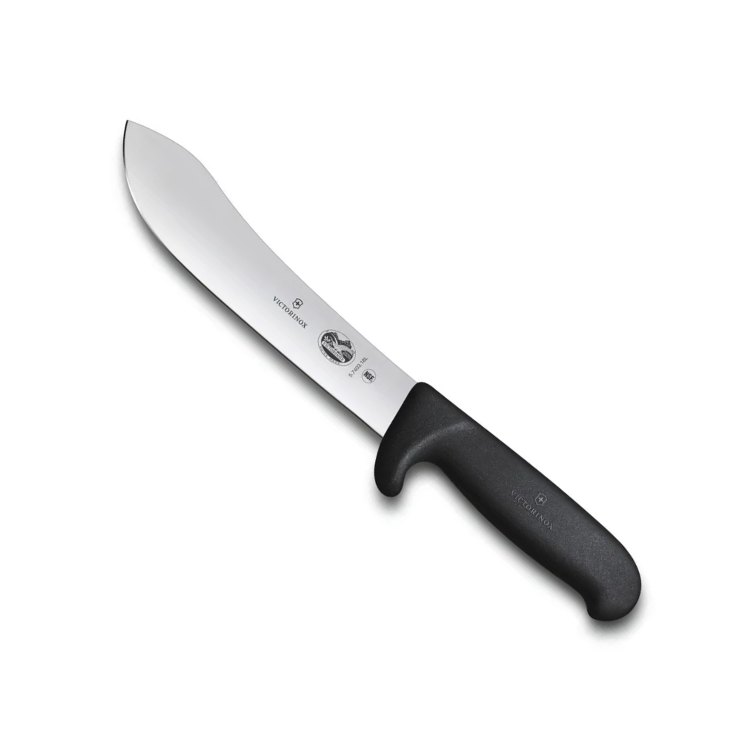 Нож кухонный Victorinox Butchers Safety Nose 5.7403.18L стальной разделочный для мяса лезвие 180 мм - фото 1