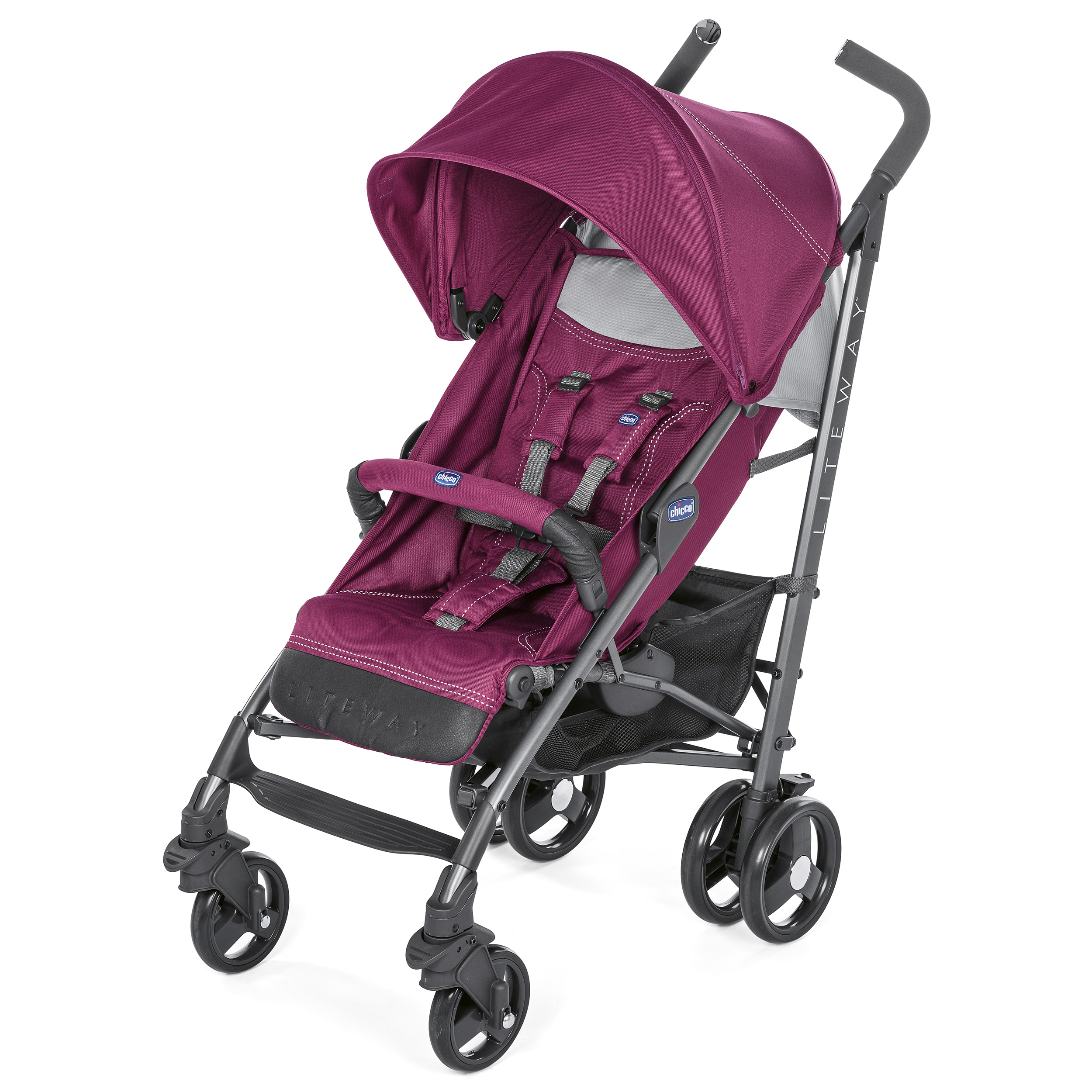 Коляска Chicco Lite Way3 Red Plum - фото 1