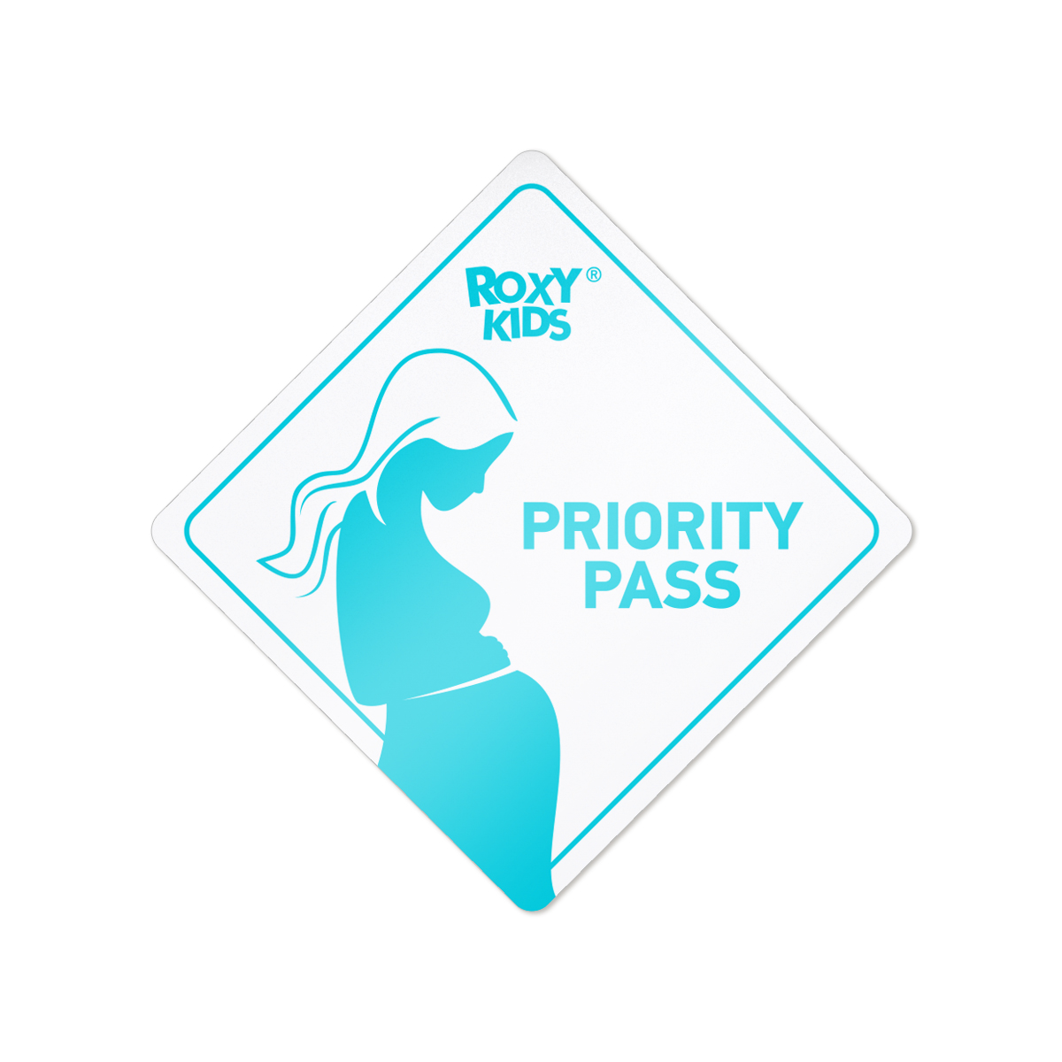 Наклейка для авто виниловая ROXY-KIDS PRIORITY PASS цвет белый купить по  цене 199 ₽ в интернет-магазине Детский мир