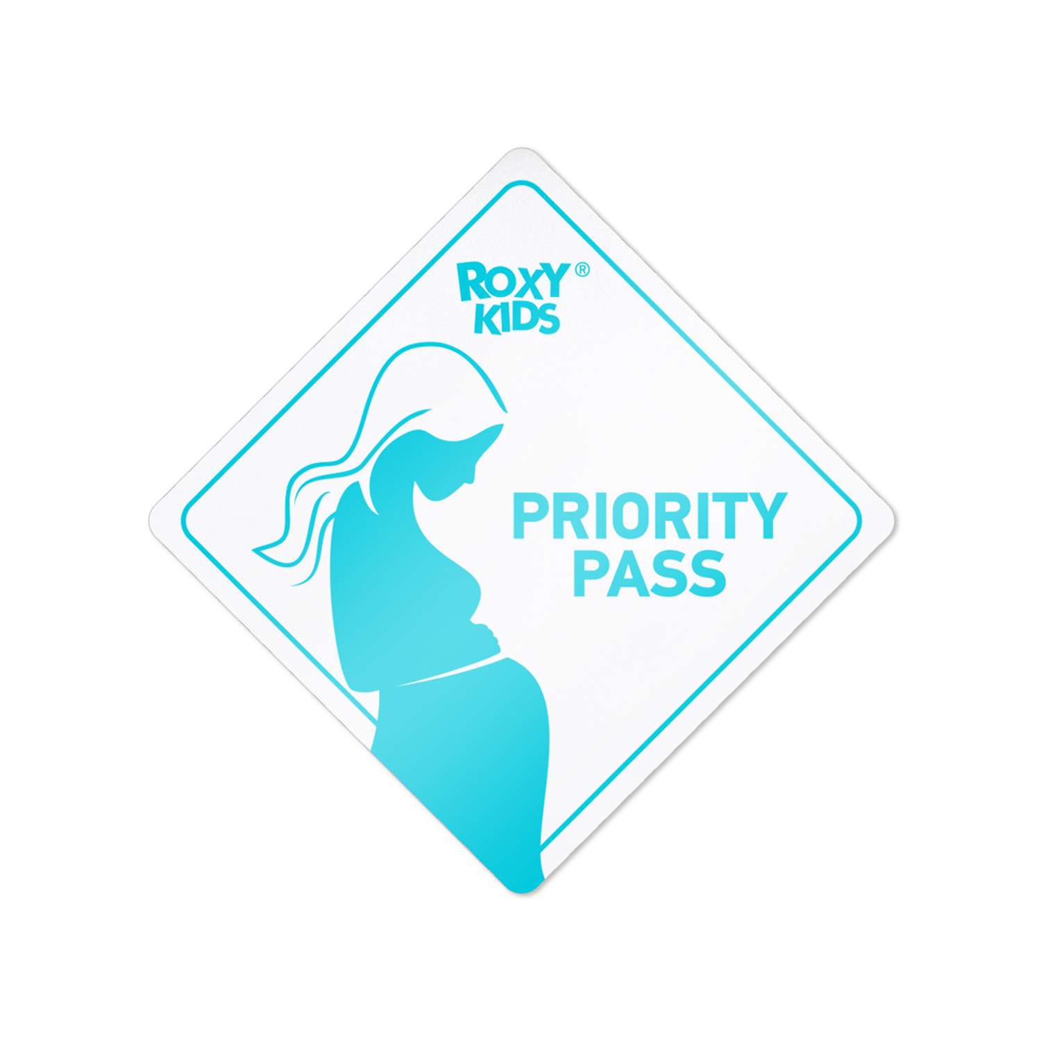 Наклейка для авто виниловая ROXY-KIDS PRIORITY PASS цвет белый - фото 1