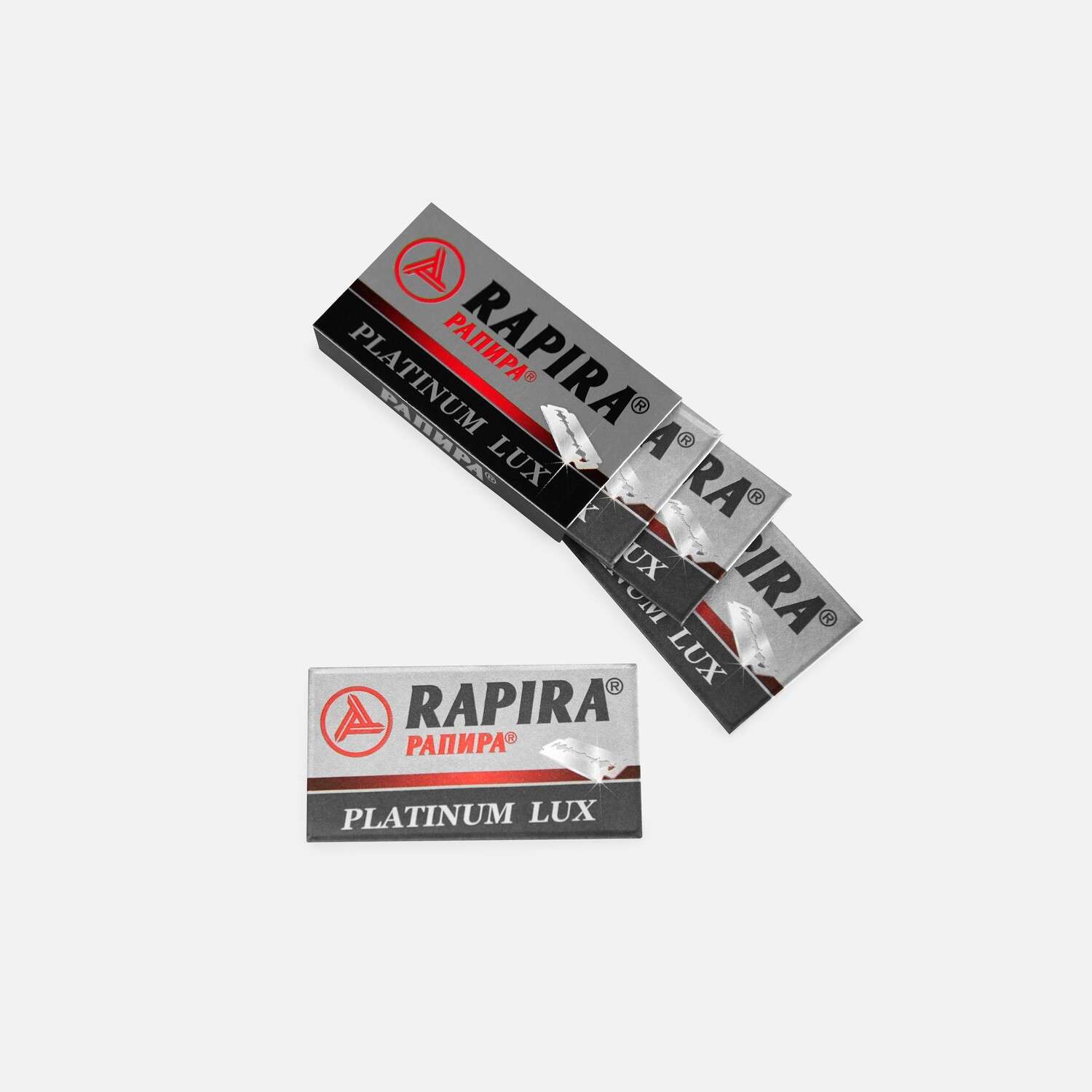 Лезвия Rapira Platina Lux 2-сторонние классические 15 лезвий (3шт по 5 лезвий) - фото 2