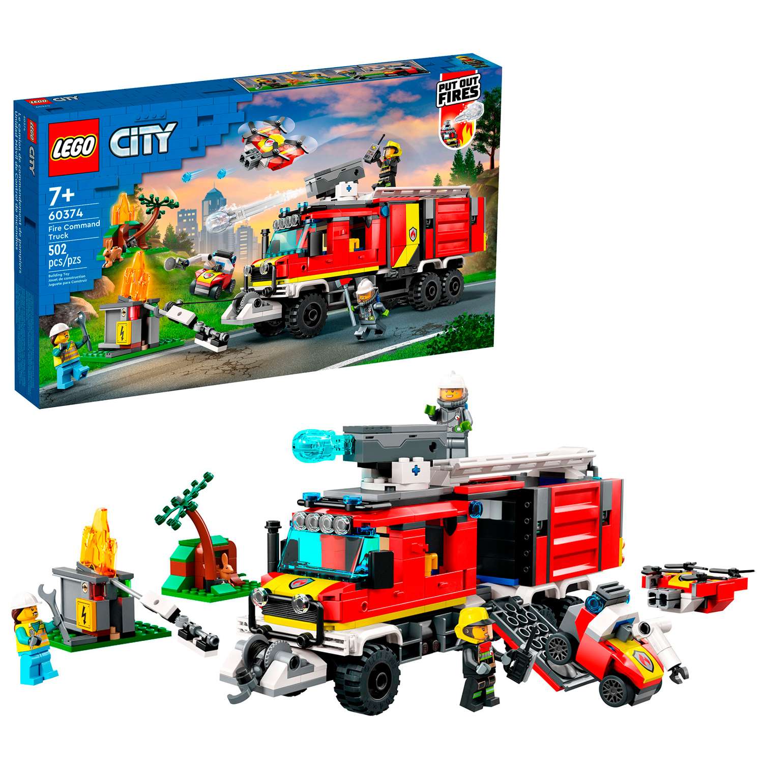 Конструктор детский LEGO City Пожарная машина 60374 - фото 2