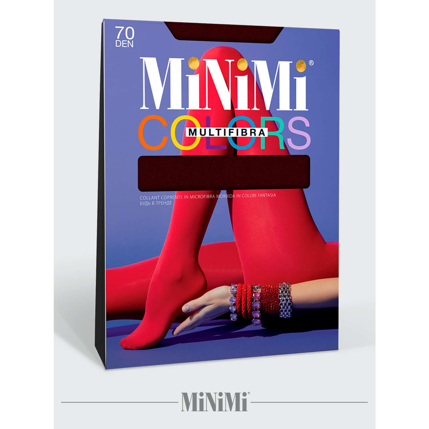 Колготки MiNiMi Mini MULTIFIBRA COLORS 70 Mosto (Винный) - фото 9