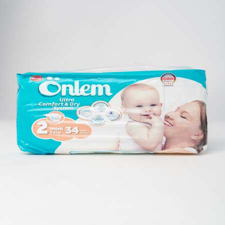 Подгузники Onlem Ultra Comfort Dry System для детей 2 3-6 кг 34 шт