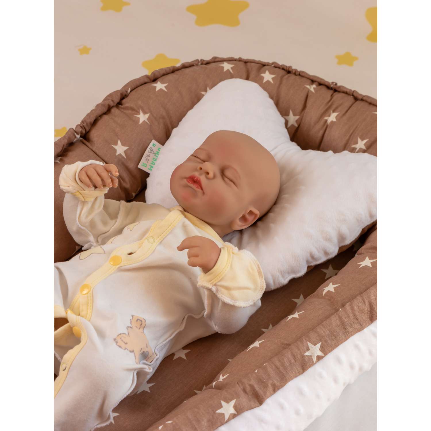 Кокон для новорожденного ВИГВАМиЯ Молочный шоколад - фото 4