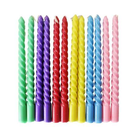 Набор ароматических свечей Ripoma 25 см 12 штук разноцветные