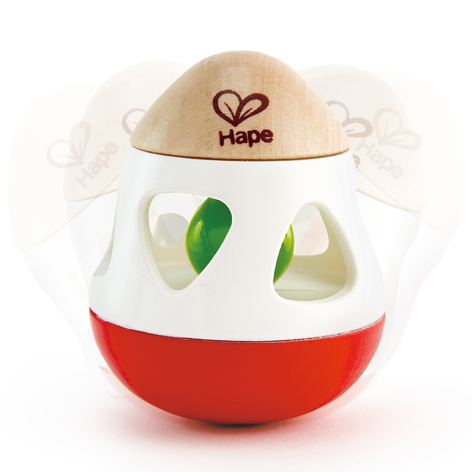 Игрушка для малышей 3в1 HAPE неваляшка бумеранг Звон колокольчика E0016_HP - фото 1