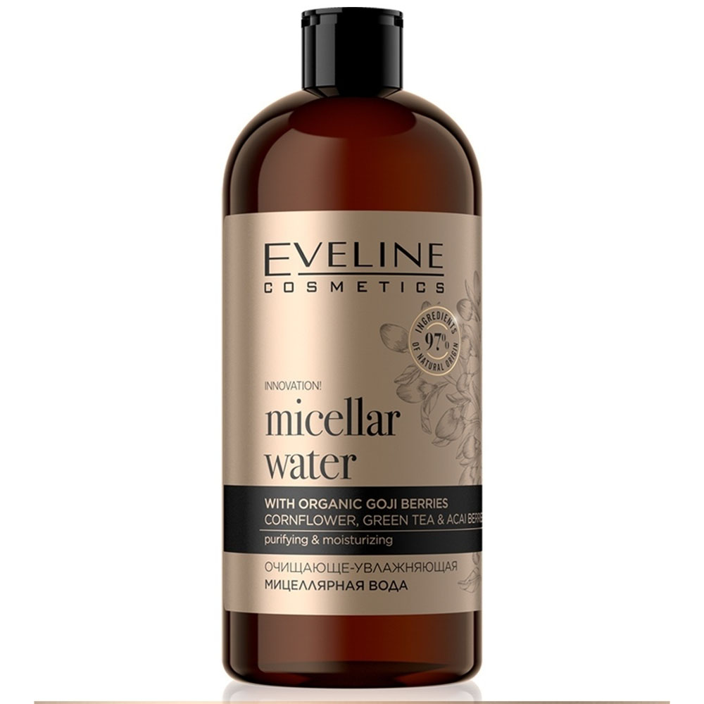 Мицеллярная вода EVELINE Очищающе-увлажняющая ORGANIC GOLD 500мл - фото 1