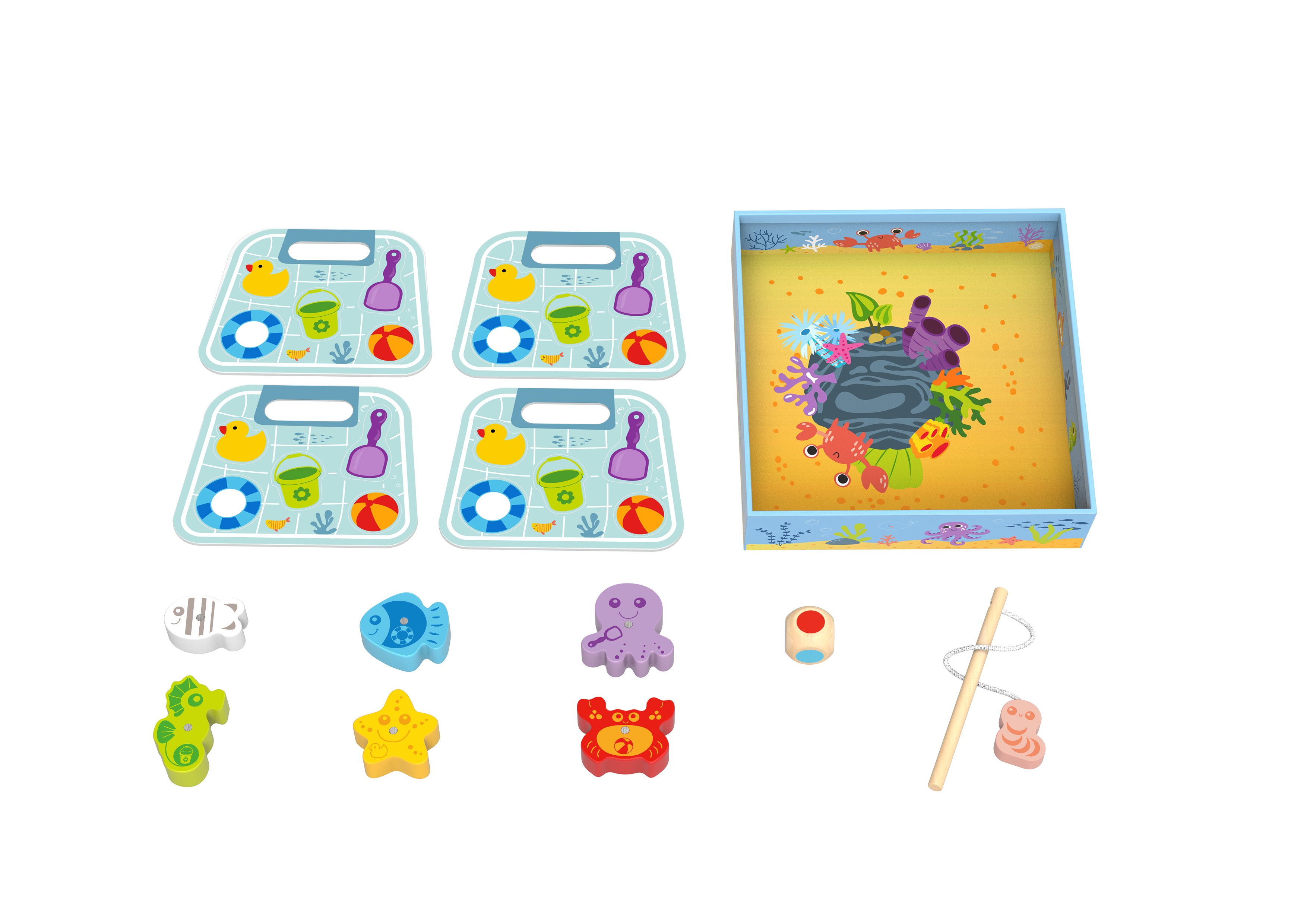 Развивающая игра Tooky Toy TK347A Морской мир с карточками - фото 3