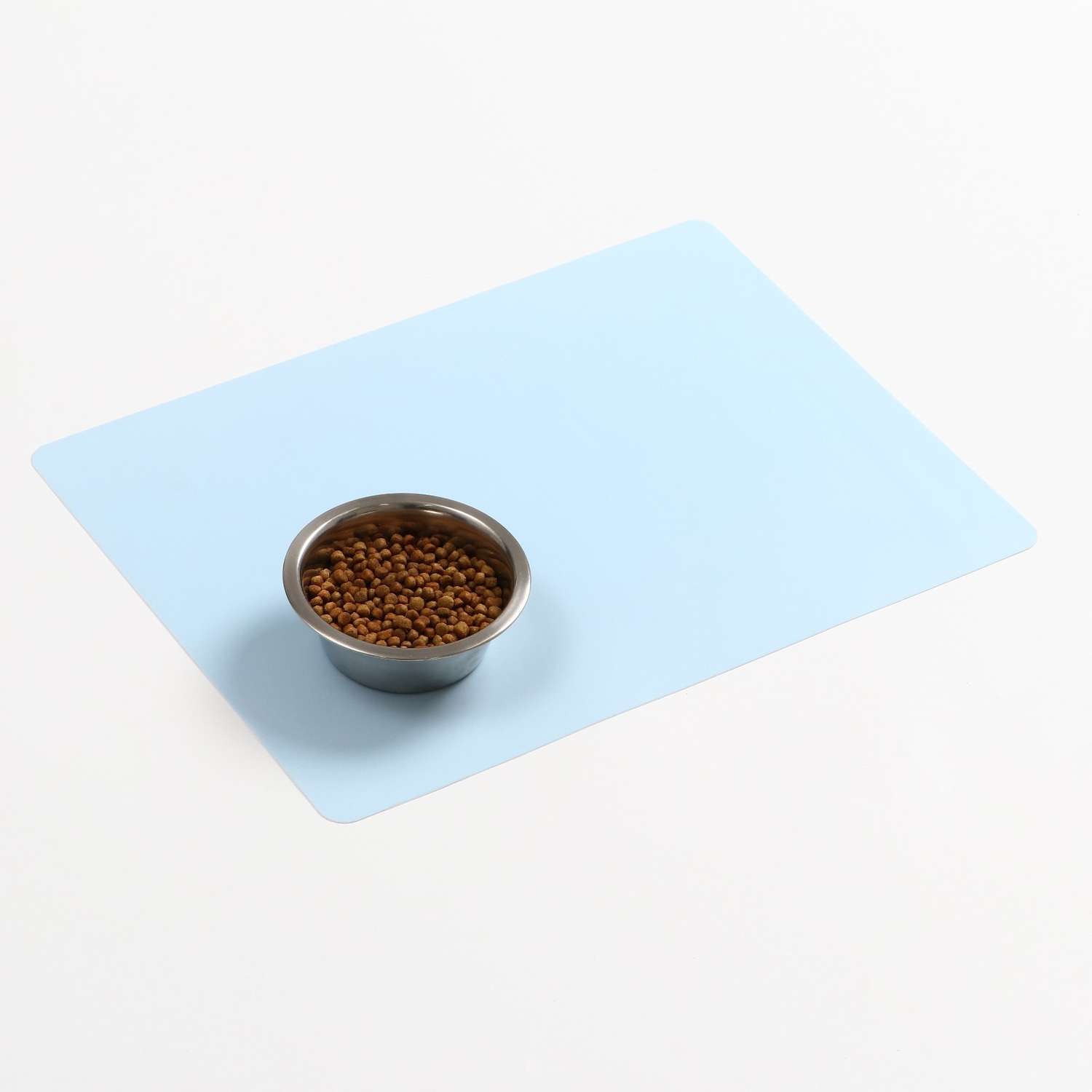 Коврик Пижон силиконовый под миску 40х30 см голубой - фото 2