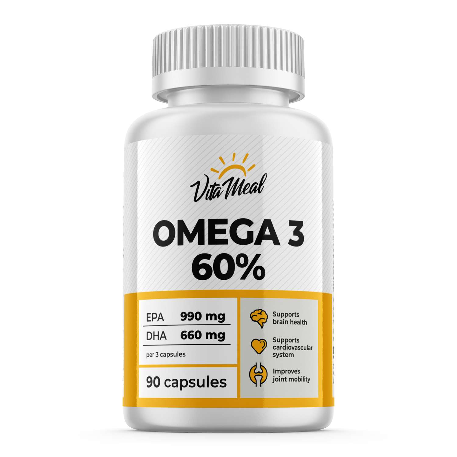 Биологически активная добавка VitaMeal Омега-3 60% 90 капсул - фото 1