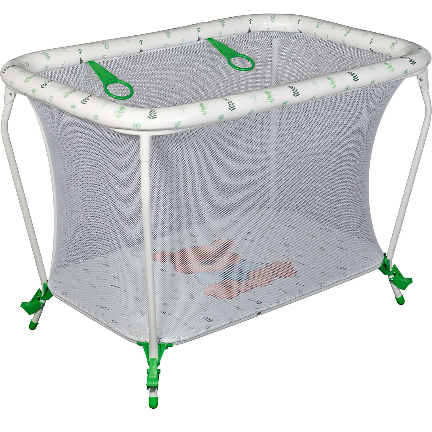 Детский манеж-кроватка InHome зеленый INBP1/4 - фото 9