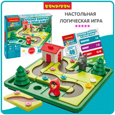 Настольная игра Bondibon КРАСНАЯ ШАПОЧКА И СЕРЫЙ ВОЛК