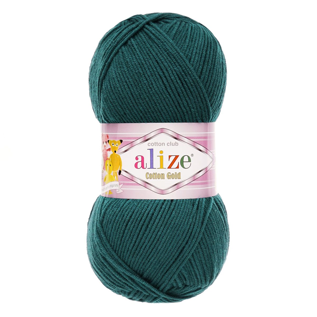 Пряжа Alize для теплой одежды пледов игрушек Cotton gold 100 гр 330 м 5 мотков 426 петроль - фото 4