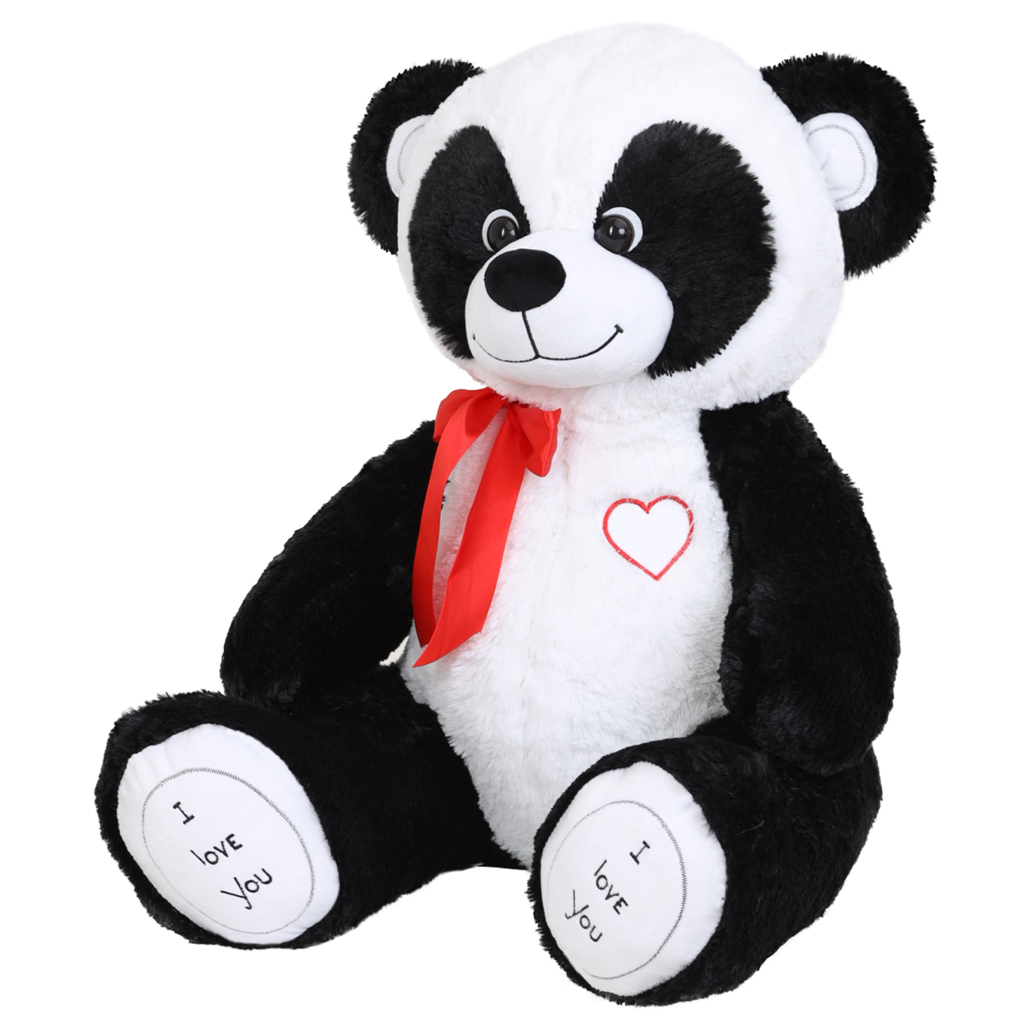 Мягкая игрушка Мягкие игрушки БелайТойс Плюшевая панда Боня 120 см цвет черный - фото 5