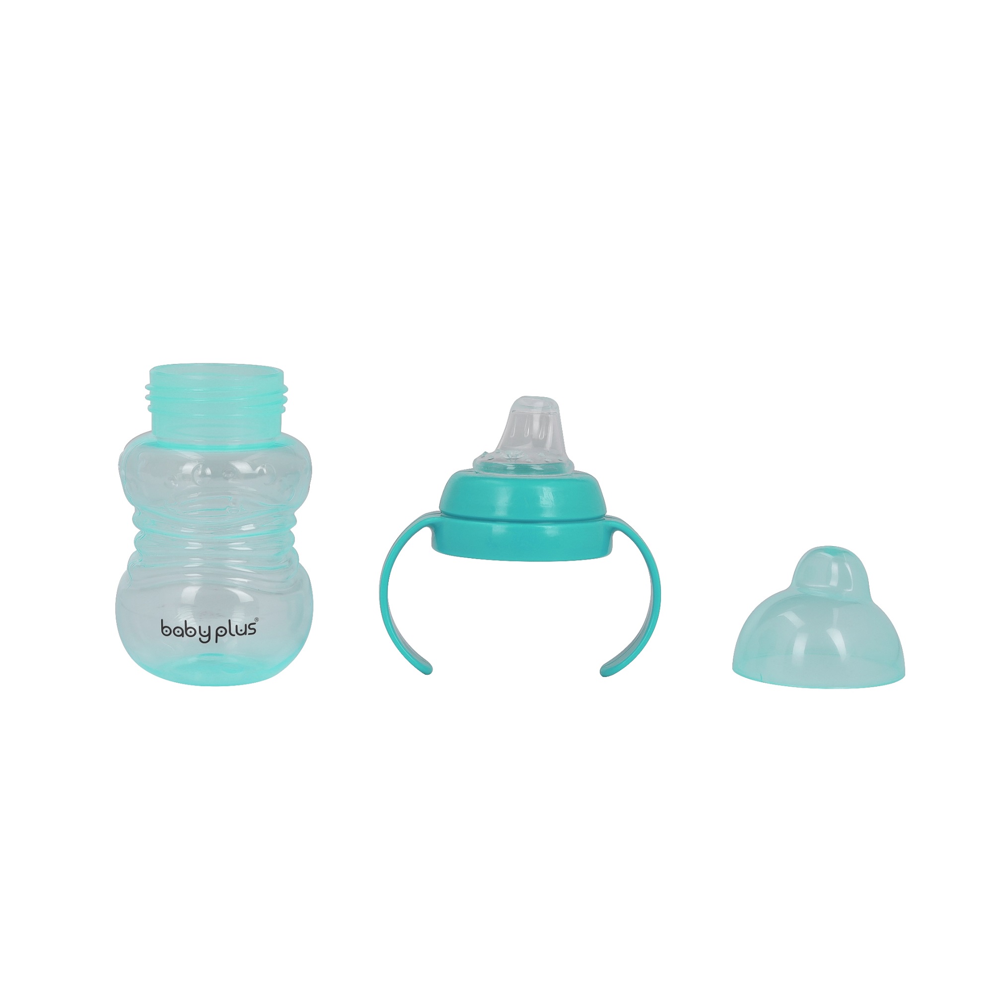 Бутылочка для кормления Baby Plus с ручками и соской BP5076-B 275 мл зеленая - фото 3