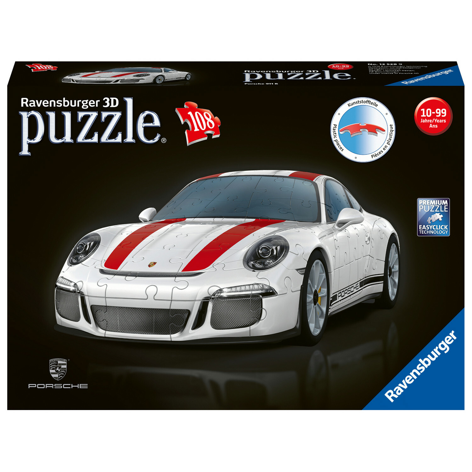 Пазл 3D Ravensburger Porsche 911R 108элементов 12528 - фото 1