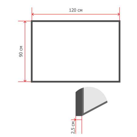 Доска Attache магнитно-маркерная 90х120см деревянная рама