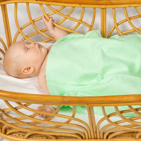 Пеленка фланелевая Чудо-Чадо для новорожденных «Тональность» голубой/фисташка 75х120см 2 шт