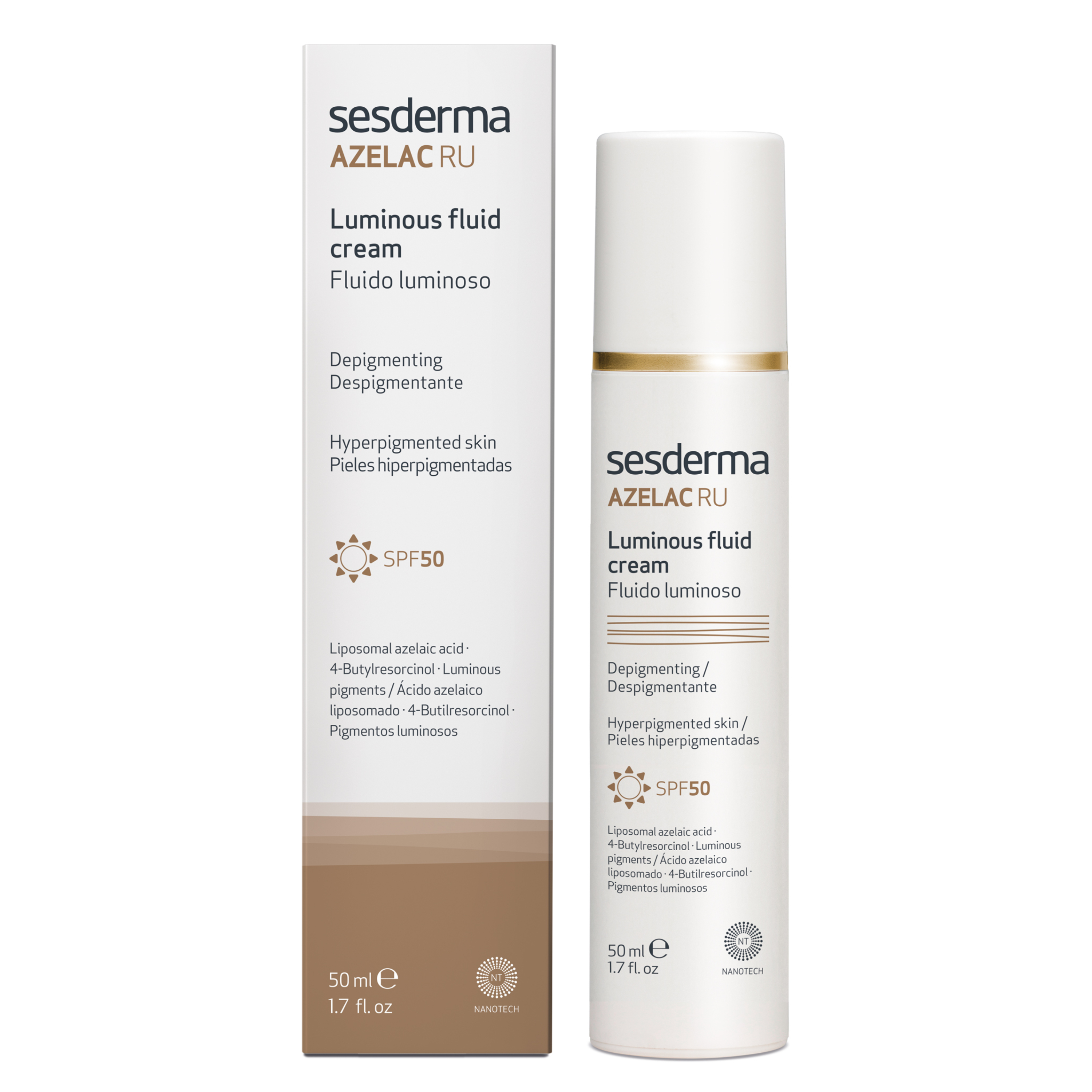 Флюид для сияния кожи SPF 50 Sesderma AZELAC RU - фото 1